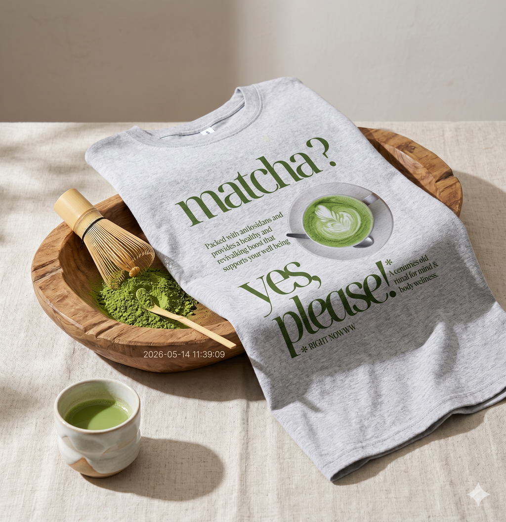 Matcha Lover Graphic T-Shirt Women Loose Cotton Short Sleeve