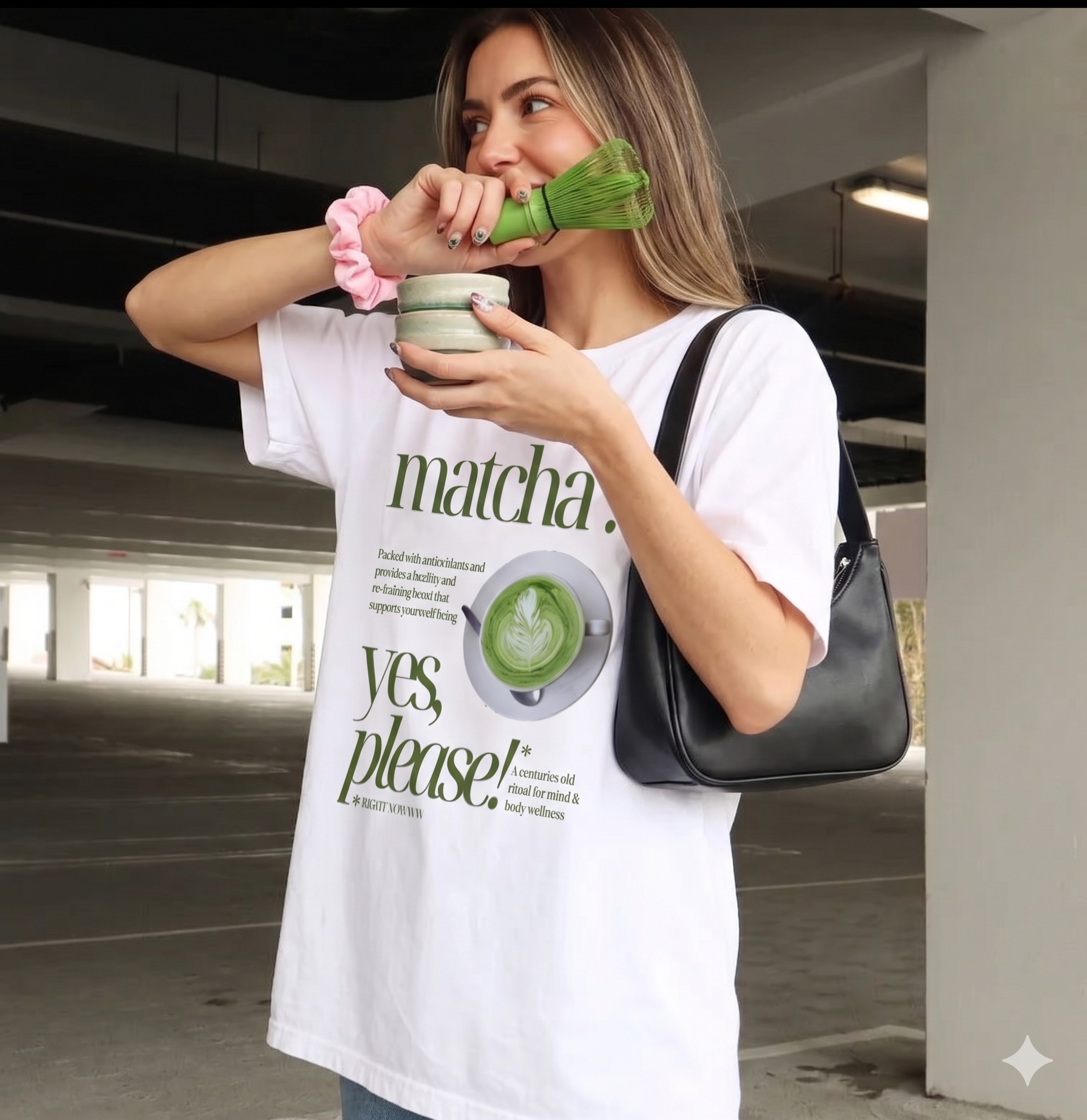 Matcha Lover Graphic T-Shirt Women Loose Cotton Short Sleeve