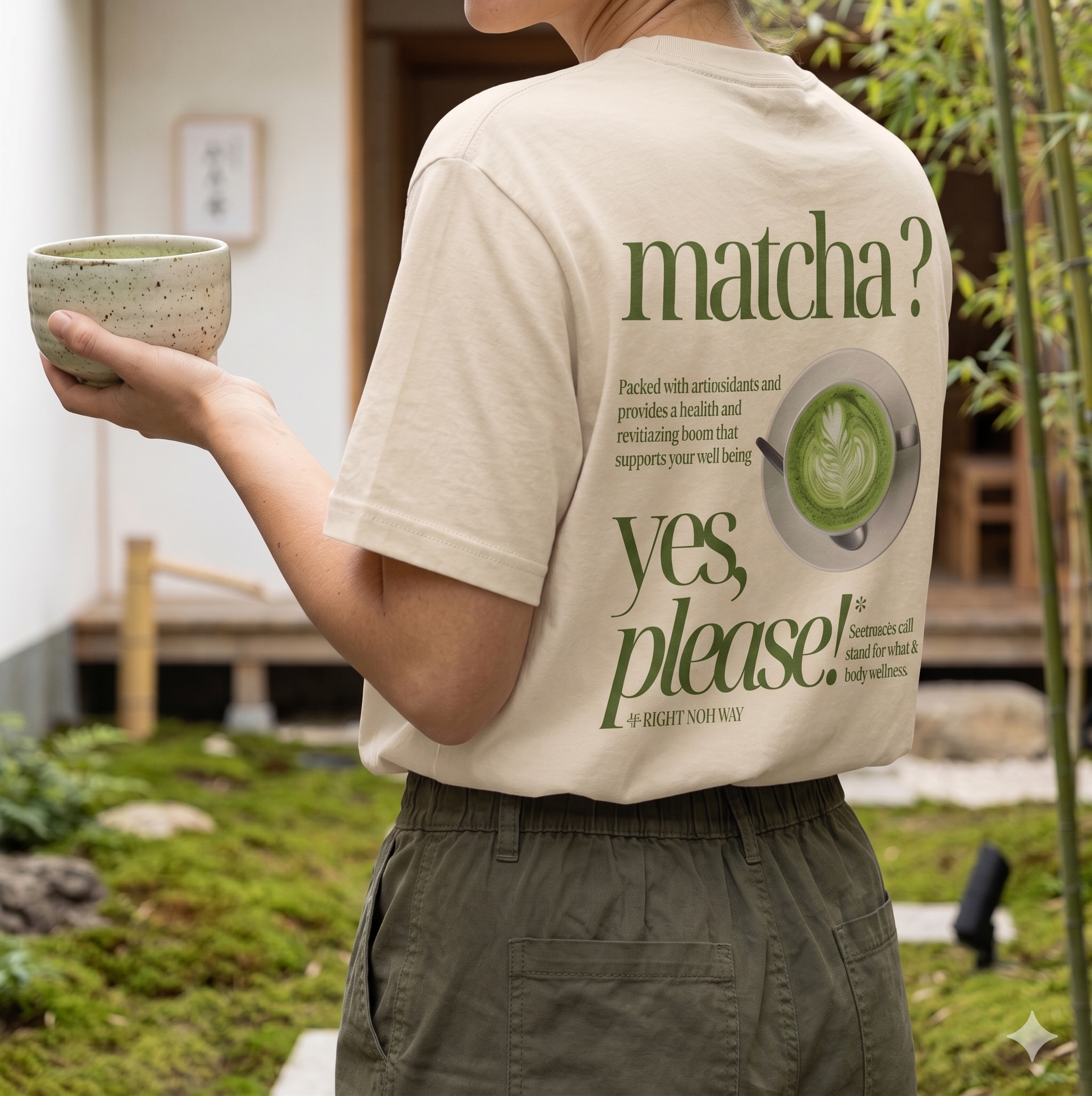 Matcha Lover Graphic T-Shirt Women Loose Cotton Short Sleeve