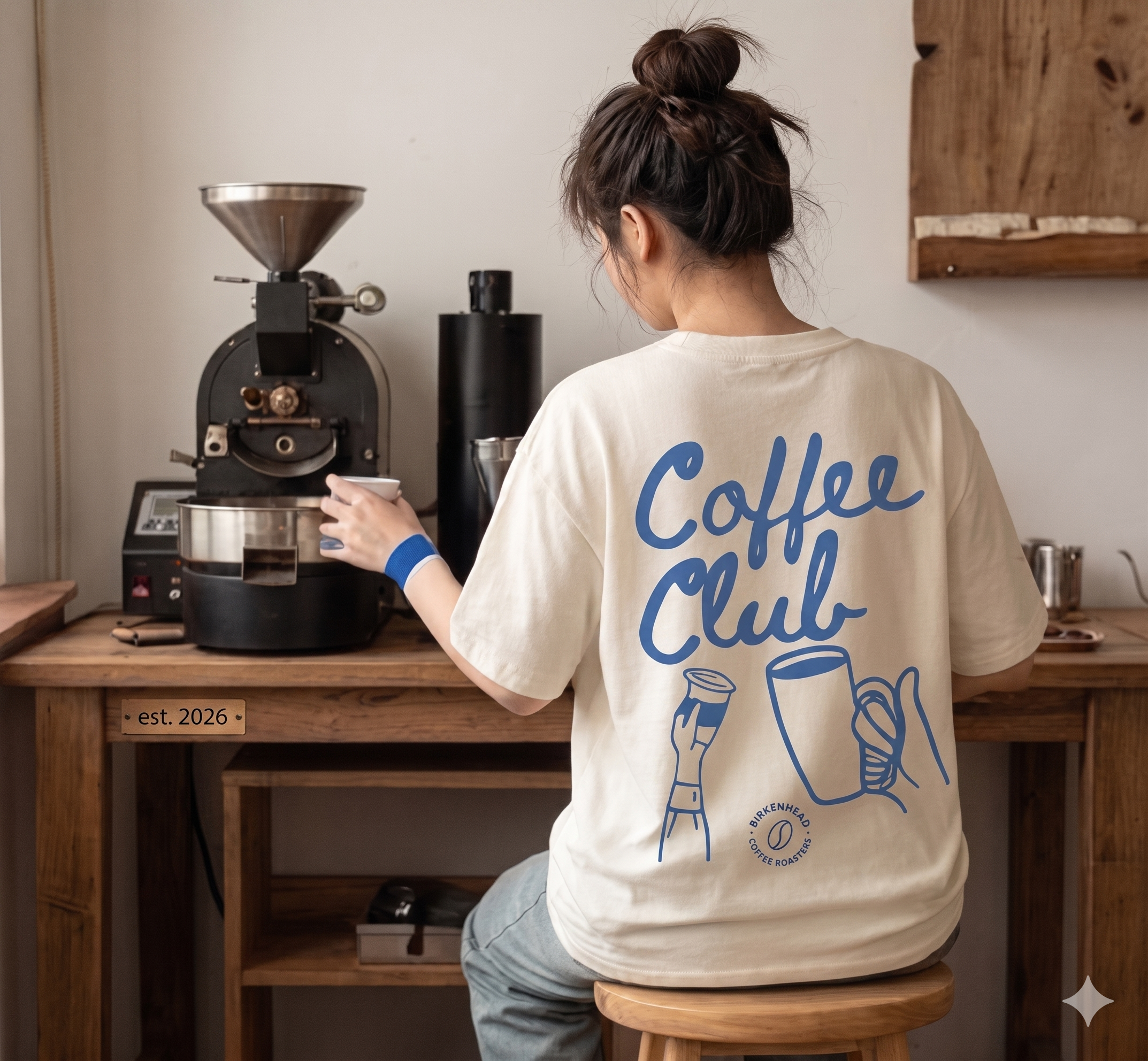 Coffee Club Graphic Print Women's Casual Cotton T-Shirt