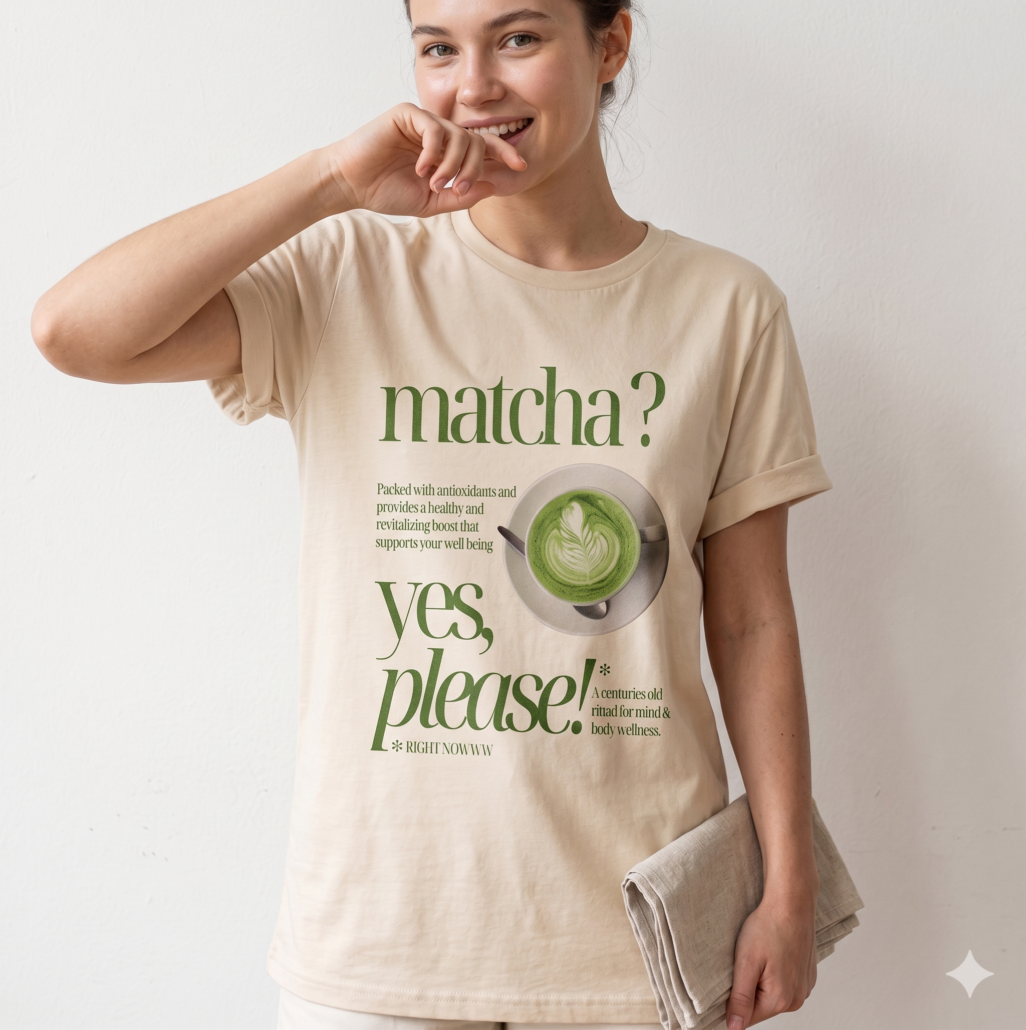 Matcha Lover Graphic T-Shirt Women Loose Cotton Short Sleeve